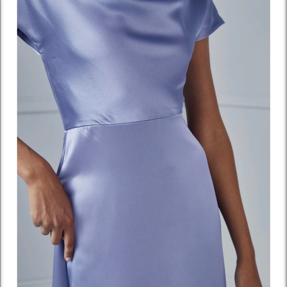 Amsale Marie Bridesmaid Dress in Color Ice Size 10 - Picture 10 of 10